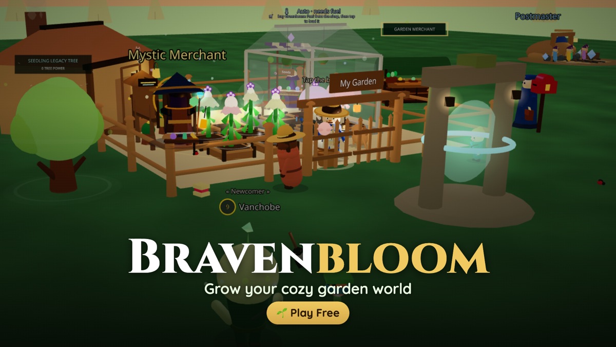 Bravenbloom — A free multiplayer MMORPG where spirits bloom — farm, fight and explore with friends.